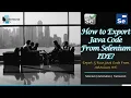 How to Export Java code from Selenium IDE Selenium Web Driver EshtechZ Complete Java Tutorials