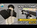 HOW TO MAKE CUSTOM BLOCK IN JJS SKILL BUILDER Jujutsu Shenanigans Roblox