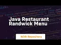 java restaurant randwick menu