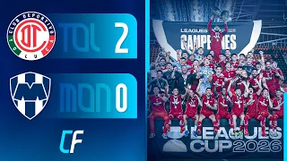 ✅ Toluca vs Rayados de Monterrey [En Vivo] 🏆 Final Leagues Cup
