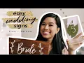 4 Easy DIY Wedding Signs for Beginners Calligraphy Tips and Hacks Budget Decoration Ideas