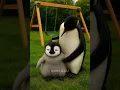 Pinguin playing swing but slipped again 😢🧸 #duploku #cute