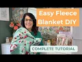 Sew this simple fleece blanket in under 30 minutes