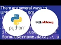 How to update SQLAlchemy row entry