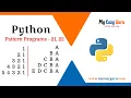 Pattern Program 21 22 Python Pattern Programs in Hindi Printing Patterns in Python in Hindi
