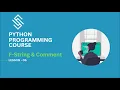 6 - F-string and Comment in Python