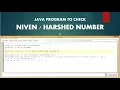 Java program to check NIVEN HARSHAD number ICSE ISC JAVA
