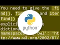 Parsing XML with namespace in Python via ElementTree