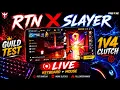 FREE FIRE KEYBOARD MOUSE LIVE STREAM RTN X SLAYER IS LIVE AND PLAYING 1V4 OR TAKING GUILD TEST
