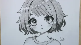 تعليم رسم بنت انمي جميلة بطريقة سهلة وخطوة بخطوة رسم انمي بنات سهل دروس متعة الرسم 