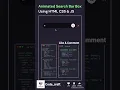 Animated Search Bar Using HTML CSS JavaScript