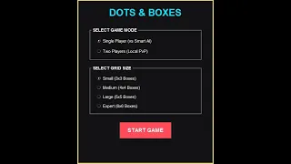 Dots and Boxes AI Game Using Tkinter