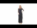 Alex Evenings Long Beaded Sweetheart Neck Sleeve Dress at Dillard s