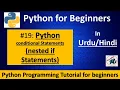 - Python Nested if Statement in Hindi Urdu Nested if Statements in python Python tutorial