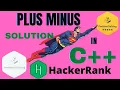 Hackerrank Plus Minus solution in C