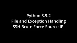 Python3 9 2 - File and Exception