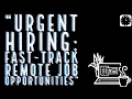 Urgent Hiring Fast-Track Remote Job Opportunities