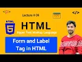 Learn HTML Forms and Labels in 10 Minutes Codingwithtalha