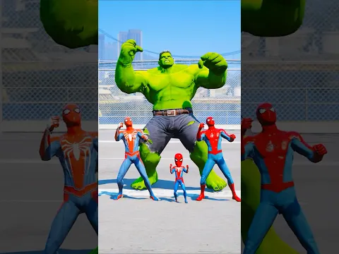 SPIDER-MAN VS BABY SPIDARMAN SUPERHEROES BATTLE #gta5 #shorts #spiderman #hulk