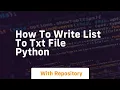 how to write list to txt file python