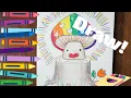 Draw and Color RAINBOW HEART MUSHROOM with Downloadable Page