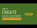 Creating Classes and Adding Students Tutorial
