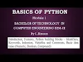 Basics of Python Introduction Features Python building blocks
