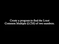 Java Program to Calculate LCM of Two Numbers Beginner Friendly No Talking ASMR