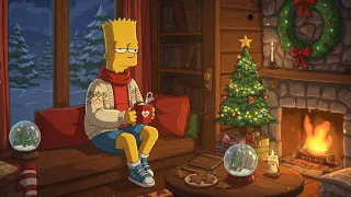 Cozy Winter Lofi Chillin By The Fireplace 