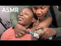 ASMR Relaxing Belly Button Oil Massage Armpit Tickling Shave Ear Cleaning Soft Whispers
