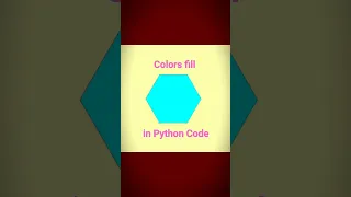 Colors fill in Python Code l turtle graphics design l