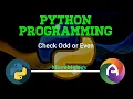 Check Even or Odd in Python Programming Microbiology CS Paper Complementary andoubleos