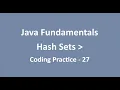 Coding Practice - 27 HashSets Java Fundamentals NxtWave CCBP