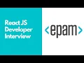 EPAM Systems ReactJS Interview React Developer 3 - 12 Years Middle ReactJS Developer 2025