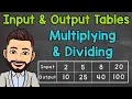 Input and Output Tables Function Tables Multiplying and Dividing