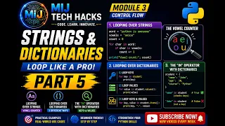 Python Dictionaries Strings Explained Looping Through Data Module 3 - Part 5