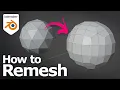 How to Remesh in Blender to reduce mesh and quad remesh