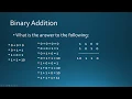 8 Number Systems - Binary Addition GCSE Computer Science AQA