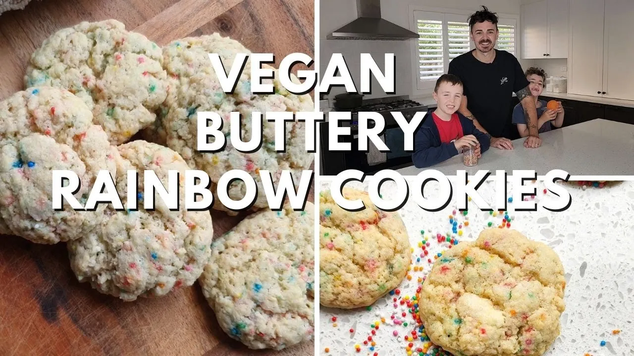 Cook with Kids VEGAN   Buttery Rainbow Cookies Episode 4