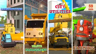 Learn About Construction, Waste Management, City Utilities and Farming | A DAY AT WORK