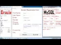 122 Java Registration form with database Mysql Oracle database students with source code