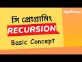 Recursion in C 2 1 Basic Concept Recursive C Programming Bangla Tutorial for Beginners