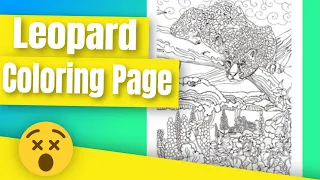 Leopard Coloring Page Instant Download