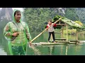 Lagu She survived alone on the lake – completing her floating home on a bamboo raft |@lytunga90