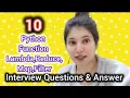 10 Python Lambda Map Filter Reduce Interview Questions Examples with Dry Runs for Beginners