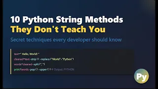 These 10 Python String Methods Will Save You Time