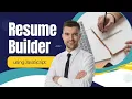 Professional Resume Builder using HTML CSS JavaScript
