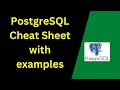 126 PostgreSQL Cheat Sheet with examples PostgreSQL Cheat Sheet and common queries 2024 Updated