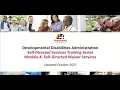 Module 4 Self-Directed Waiver Services