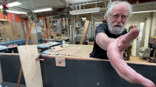 Again a new idea for the locker lid. Peter holding the telephone stedily